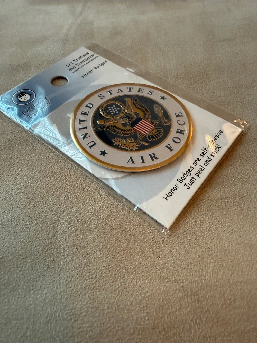 Li'l Davis Designs United States Air Force Gold Honor Badge NWT